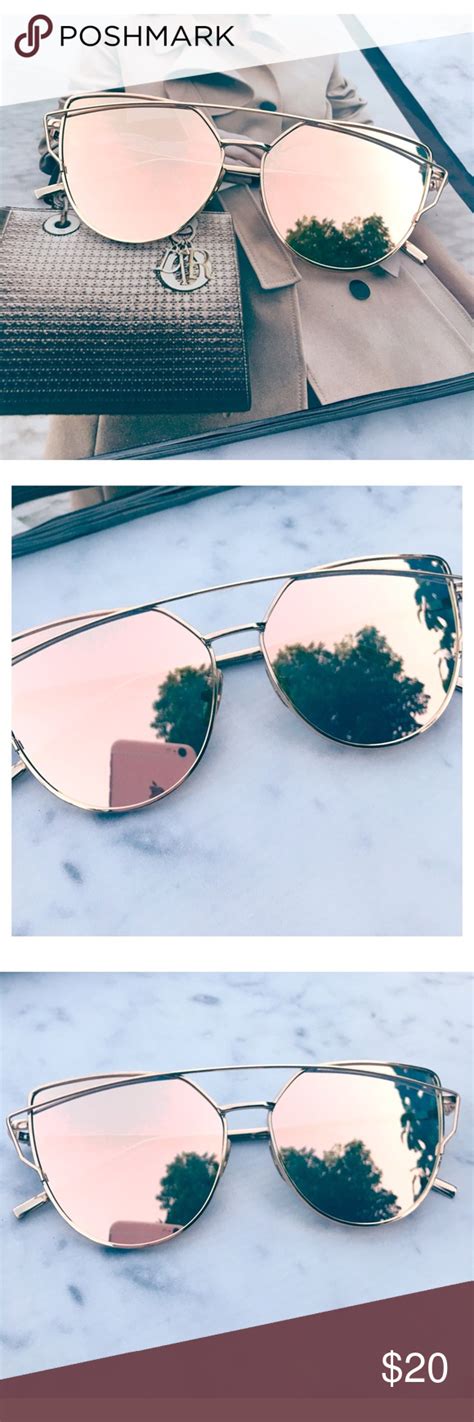 cat eye aviator sunglasses rose gold|Felina .